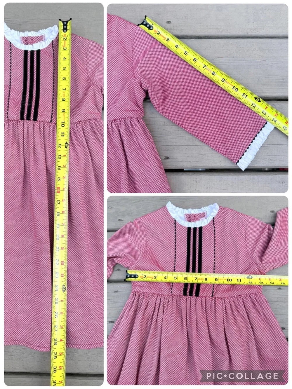 La Coqueta Girls' Pink Velvet-Trim Long Sleeve Dress